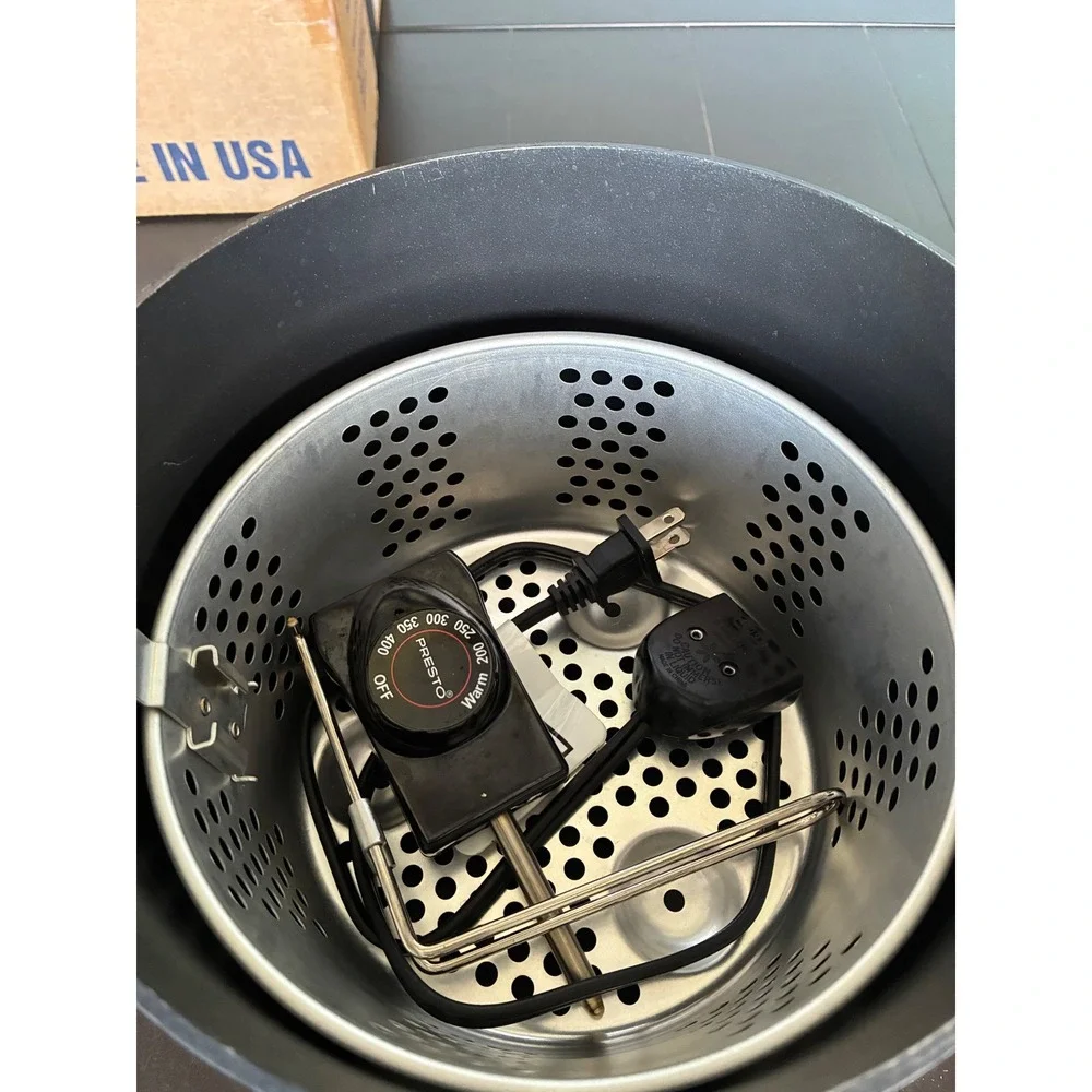 Presto Kitchen Kettle Multi-Cooker Steamer Deep Fryer Black 1200W Nonstick